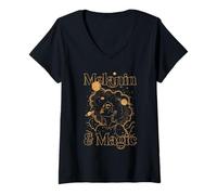 Mujer Melanin and Magic Empowered Women Black History Everyday Camiseta Cuello V