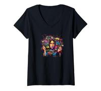 Mujer Melanina Mujer Negra Cultura Afro Jazz Hip Hop Soul Camiseta Cuello V