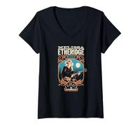 Mujer Melissa Etheridge Rise Distressed Nouveau Foto Camiseta Cuello V
