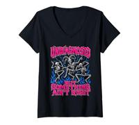 Mujer Meme Bootleg Esqueleto sin diagnosticar Pero Algo no está Bien Camiseta Cuello V