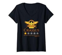 Mujer Meme de Historia Romana Antigua - Craso - Espartaco - SPQR Camiseta Cuello V