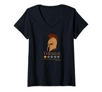 Mujer Meme de la mitología Griega Antigua - Teseo - Mito del minotauro Camiseta Cuello V