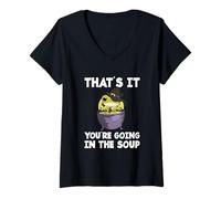 Mujer Meme Divertido Diciendo Rana Eso Es Lo Que Vas En La Sopa Camiseta Cuello V