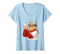 Mujer Meme Divertido Karen Baseball le roba la Pelota a un niño Camiseta Cuello V