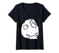 Mujer Meme Libro de Bocetos Suelto desordenado Gen Z irónico Meta Camiseta Cuello V
