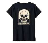 Mujer Memento Mori Estoicismo Filosofía Filósofo Camiseta Cuello V