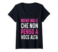 Mujer Meno Macho Che Non Penso A Voce Alta Divertenti ironico Camiseta Cuello V