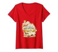 Mujer Meno Male Che Non Penso a Voce Alta - Ironica simpática Umor Camiseta Cuello V