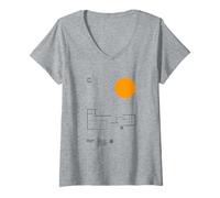 Mujer Menos es más - Barcelona Pavilion Minimalist Architecture Camiseta Cuello V