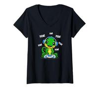Mujer Mens Boys Girls Kids Video Gamer Reptile Chameleon Lover Camiseta Cuello V