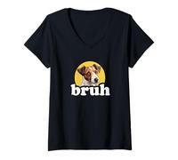 Mujer Mens Kids Boys Dog Lover Bro Bruh Jack Russell Terrier Mom Camiseta Cuello V