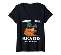 Mujer Mens Sorry This Beard is Taken St Patricks Day Gnomo Camiseta Cuello V