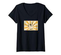 Mujer Mens Womens Girls Retro Vintage Japanese Noodle Love Ramen Camiseta Cuello V