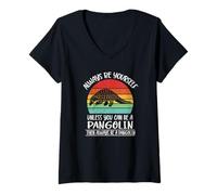 Mujer Mens Womens Kids Retro Vintage Always Be Yourself Pangolin Camiseta Cuello V