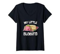 Mujer Mens Womens Meme Burrito My Little Blobito Blobfish Lover Camiseta Cuello V
