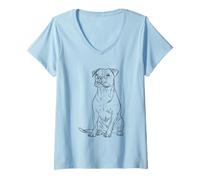 Mujer Mensaje de Keep The Sea Plastic Free Camiseta Cuello V