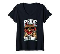Mujer Mensaje del Cinco de Mayo Historia Real Patrimonio Mexicano Camiseta Cuello V