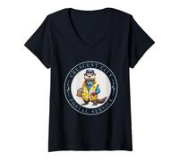Mujer Mensajero del servicio postal de Crescent City Nutria Crescent City Camiseta Cuello V