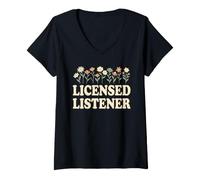 Mujer Mental Health School Counselor Therapy Licensed Listener Camiseta Cuello V