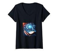 Mujer Mente de IA Camiseta Cuello V