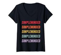 Mujer Mente simple Camiseta Cuello V