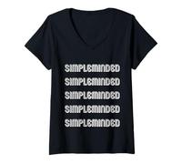 Mujer Mente simple Camiseta Cuello V