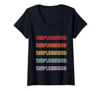 Mujer Mente simple Camiseta Cuello V