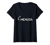 Mujer Menuda Divertido Delicadeza Personaje Camiseta Cuello V