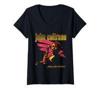 Mujer Mercancía oficial de John Coltrane Jazz Icon - Juega para los amantes Camiseta Cuello V