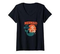 Mujer Mermaid at Heart Ocean Soul Summer Vibes Estética Camiseta Cuello V