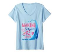 Mujer Mermaid Making Waves in 2nd Grade Girls Back to School Day Camiseta Cuello V