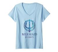 Mujer Mermaid Security - Funny Dad Girl Halloween & Uniform Family Camiseta Cuello V