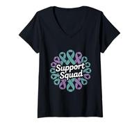 Mujer Mes de concientización sobre el Suicidio septiembre Concientización sobre el Suicidio Mental Camiseta Cuello V