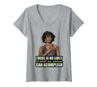 Mujer Mes de la Historia Negra Michelle Obama Día del Presidente Mujeres Camiseta Cuello V