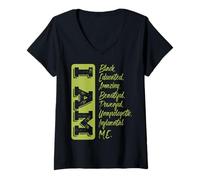 Mujer Mes De La Historia Negra Soy Un Negro Fuerte, Educado Y Camiseta Cuello V