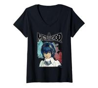 Mujer Metaphor: ReFantazio Character Eyes Stack Video Game Camiseta Cuello V