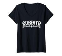Mujer Mexican Boy Gordito Funny Latino Slang Words Spanish Chicano Camiseta Cuello V