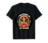 Mujer mexicana diciendo que estoy orgulloso de mi cultura Camiseta