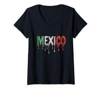 Mujer MÉXICO caída de Helado Camiseta Cuello V