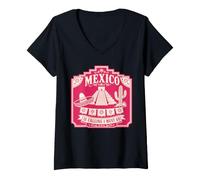 Mujer México está Llamando y Tengo Que IR Camiseta de Regalo de Viaje Camiseta Cuello V