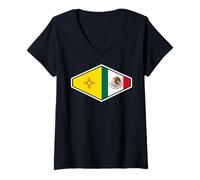 Mujer Mexico Heritage: New Mexico Pride Camiseta Cuello V
