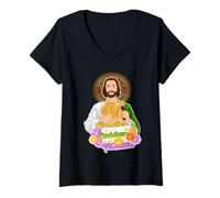Mujer Mexico San Judas Tadeo Saint Jude Thaddeus Mexicans Camiseta Cuello V
