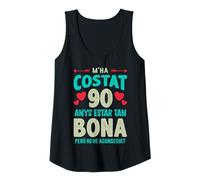 Mujer M'ha Costat 90 Anys Català Samarreta 90 Cumpleaños 90 Años Camiseta sin Mangas