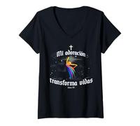 Mujer Mi Adoracion Transforma Vidas Danza Cristiana Salmos 150 Camiseta Cuello V