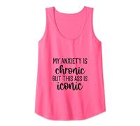 Mujer Mi ansiedad es crónica pero este culo es icónico divertido entrenamiento Camiseta sin Mangas