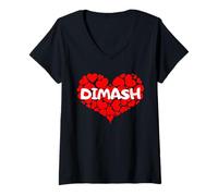 Mujer Mi arte musical favorito inspirado en Dimash de Dear Dears Forever Camiseta Cuello V