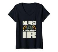 Mujer Mi Bici Me Está Llamando Y Tengo Que IR Ciclista Camiseta Cuello V