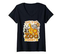 Mujer Mi camiseta del zoo - Aventura salvaje en la sabana Camiseta Cuello V