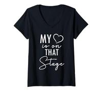 Mujer Mi Corazón Está En Esa Etapa Baile Mamá Vintage Bailando Mam Camiseta Cuello V