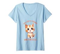 Mujer Mi Gato está Llamando y Debo irme Camiseta Cuello V